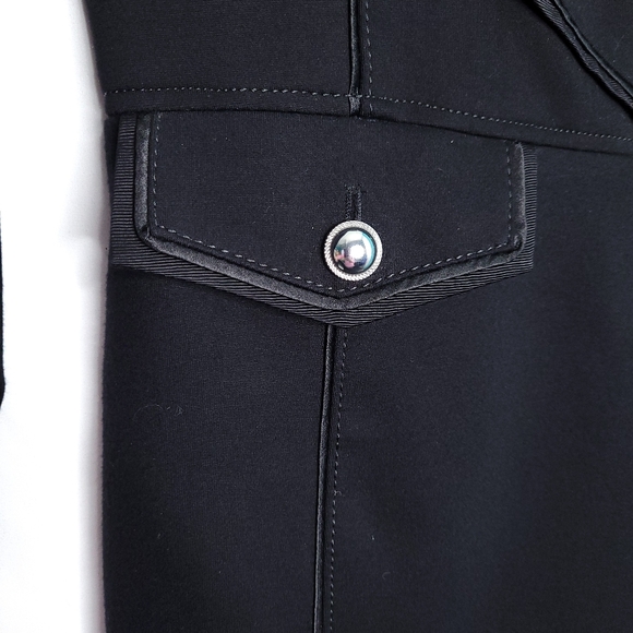 WHITE HOUSE BLACK MARKET Women's Black Full Zip Pea Coat SMALL - Picture 6 of 16